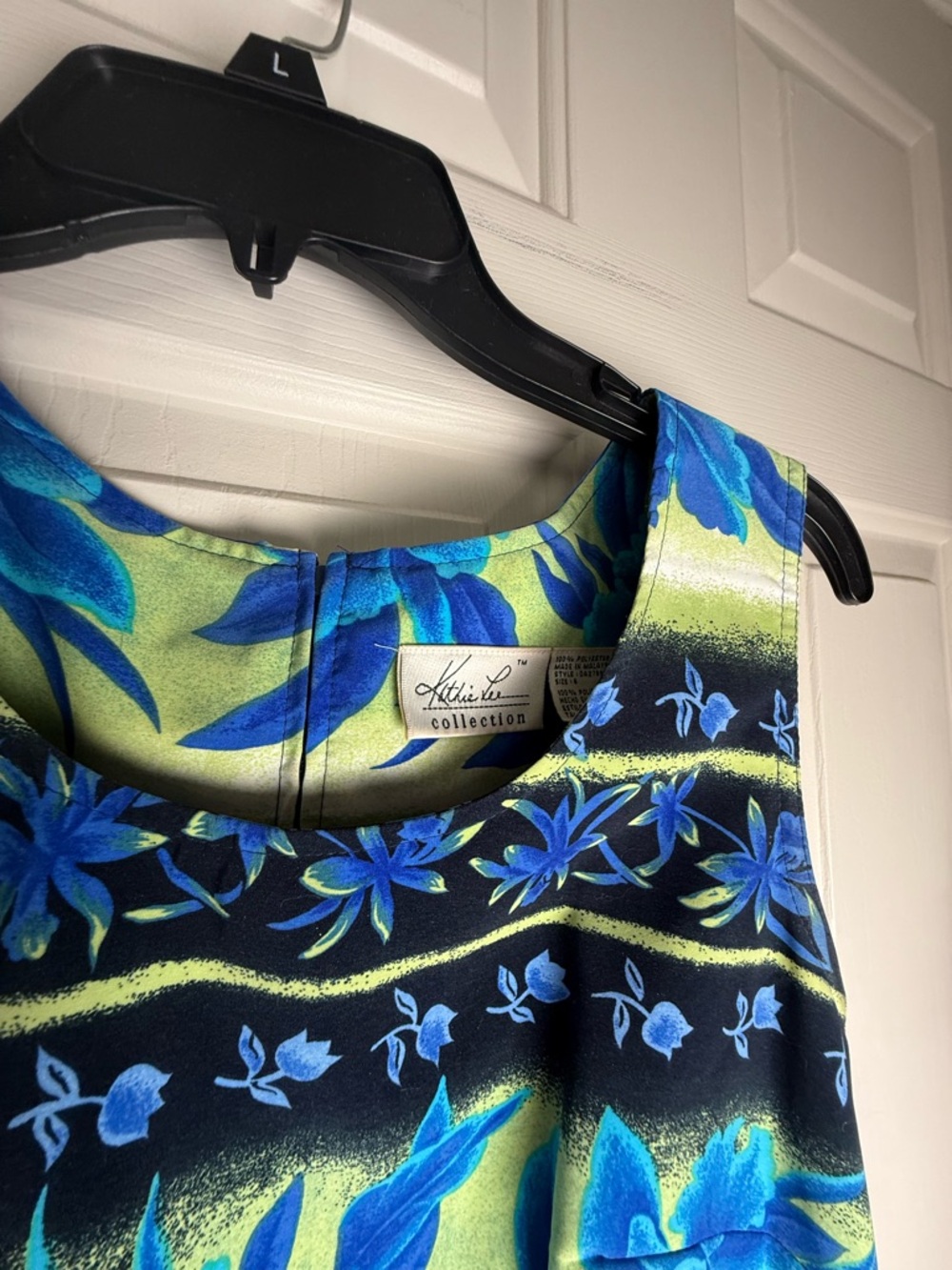 Green and Blue Floral Dress Size 6 Kathie Lee Collection - Picture 3 of 8